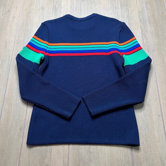Vintage Lido of California Wool Striped Sweater Womens Large USA Made Retro Y2K - Picture 5 of 12